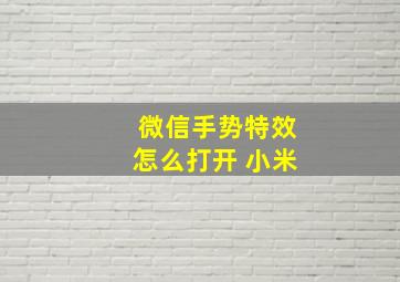 微信手势特效怎么打开 小米